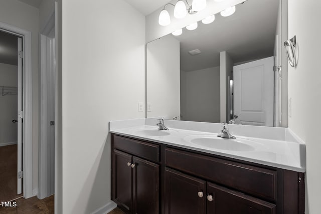 bathroom with vanity