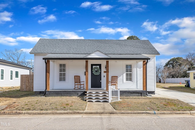 bungalow-style house featuring a porch