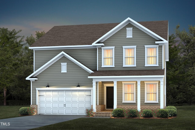 view of front of home featuring a garage