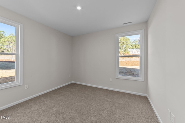 view of carpeted empty room