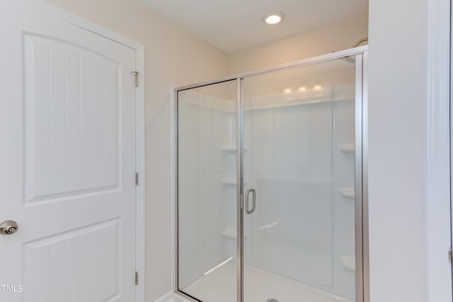 bathroom with walk in shower