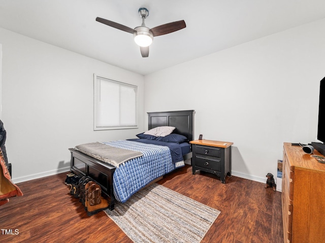 4236 Lake Ridge Dr, Raleigh, NC 27604 - bedroom featuring ceiling fan and dark hardwood / wood-style flooring