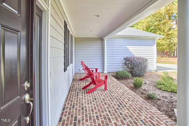 view of patio with covered porch