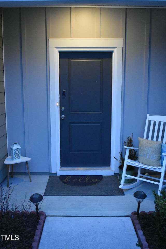 view of doorway to property