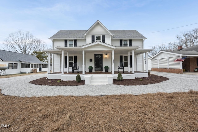 view of front facade with a porch