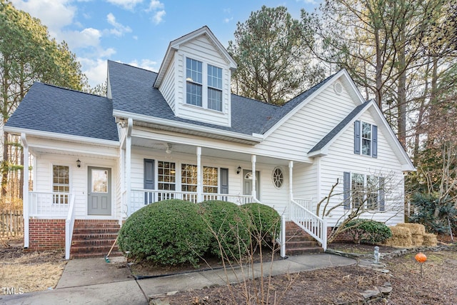 view of front of property featuring a porch