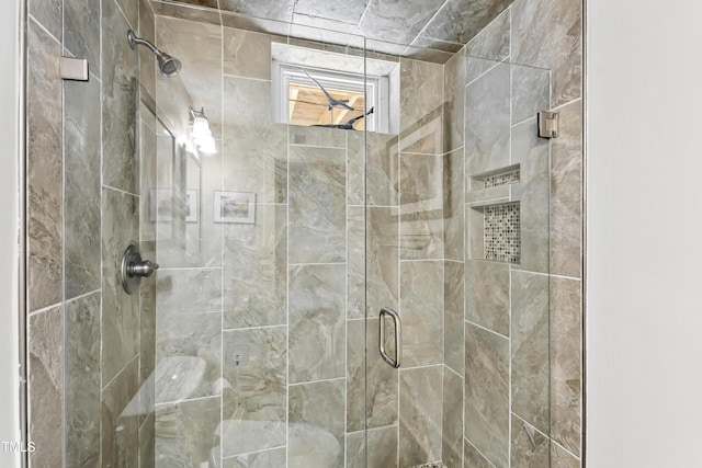 bathroom with walk in shower