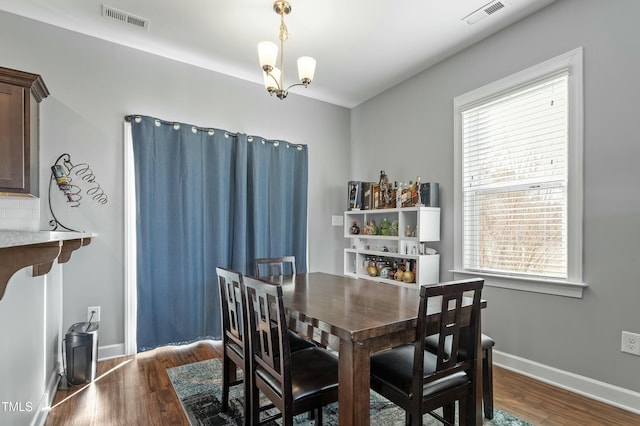 105 Langdon Chase Way, Selma, NC 27576 - dining room with plenty of natural light, dark wood-type flooring, and visible vents