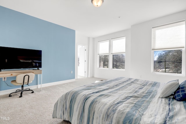 view of carpeted bedroom