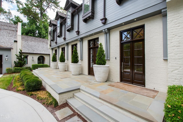 exterior space featuring a patio area and french doors