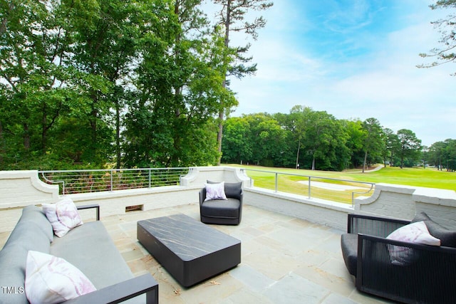 view of patio / terrace with an outdoor hangout area