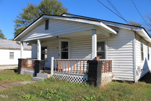 bungalow with covered porch