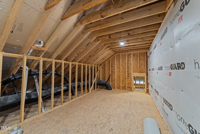 view of attic