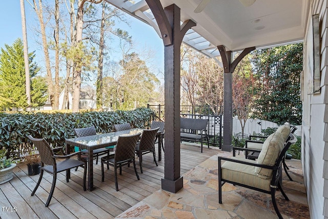 view of wooden deck