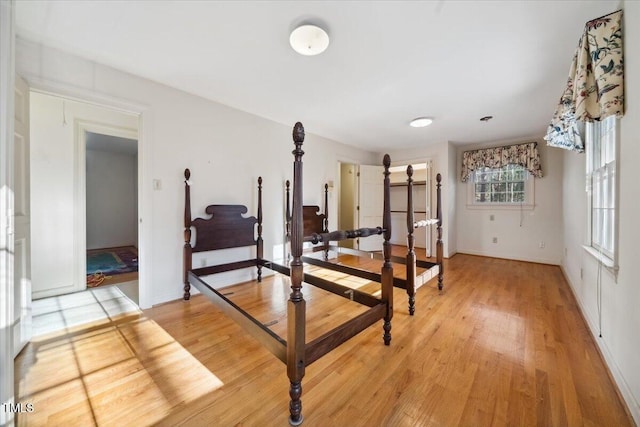 bedroom featuring hardwood / wood-style flooring