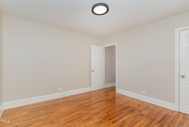 empty room featuring light wood-type flooring