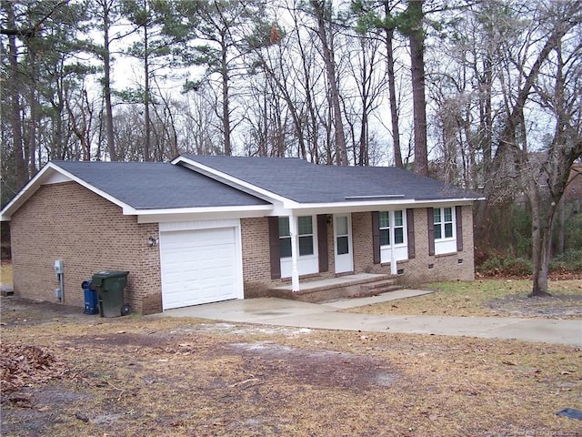 ranch-style house with a garage