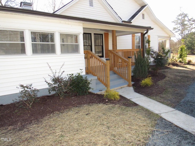 view of front of home with a porch