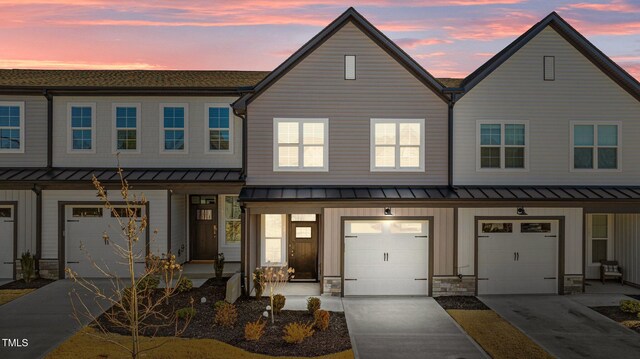 608 Marshskip Way, Rolesville, NC 27587 - view of property featuring a standing seam roof, driveway, and metal roof