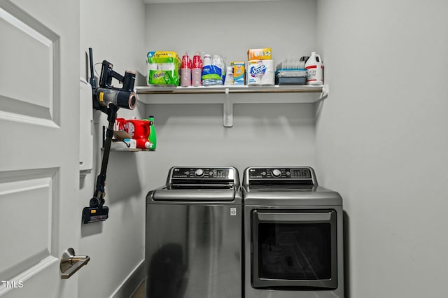 laundry area with washer and dryer