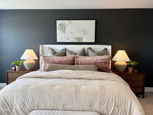 view of carpeted bedroom