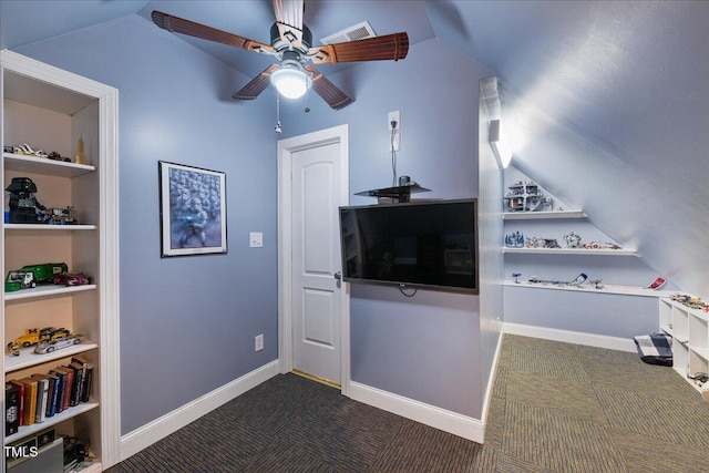 interior space featuring lofted ceiling