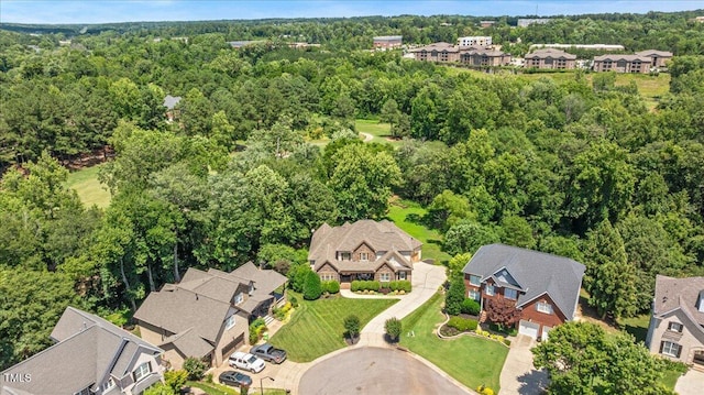 2933 Elmfield St, Raleigh, NC 27614 - aerial perspective of suburban area with a heavily wooded area