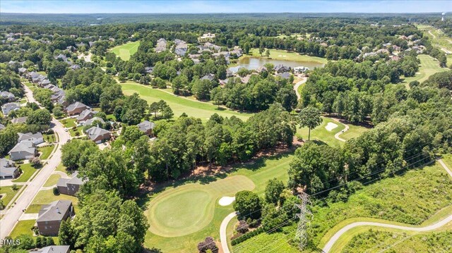 2933 Elmfield St, Raleigh, NC 27614 - aerial perspective of suburban area with a golf club and a nearby body of water