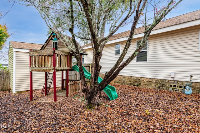 view of jungle gym