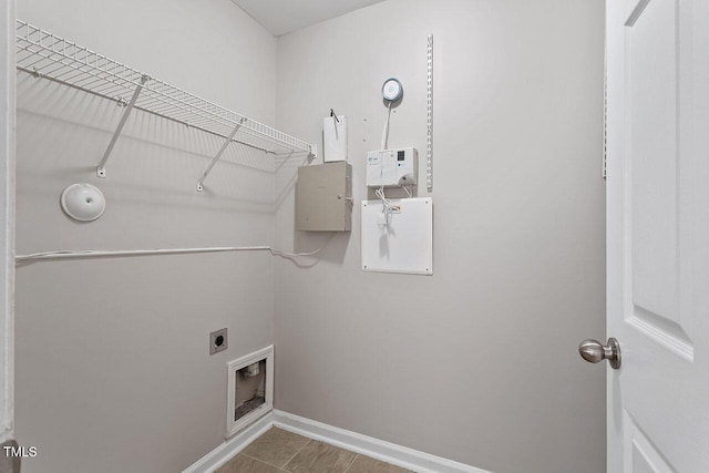 washroom featuring electric dryer hookup