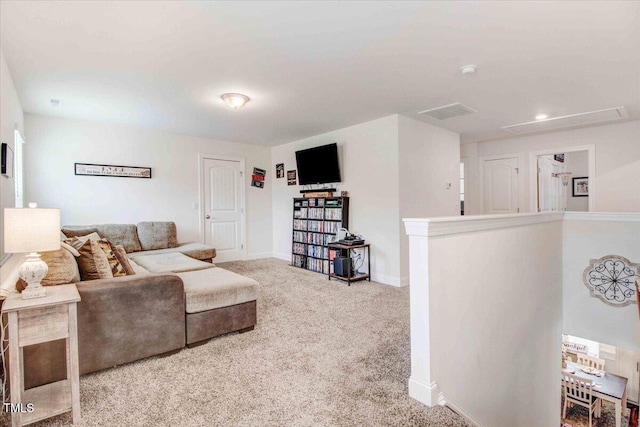 view of carpeted living room