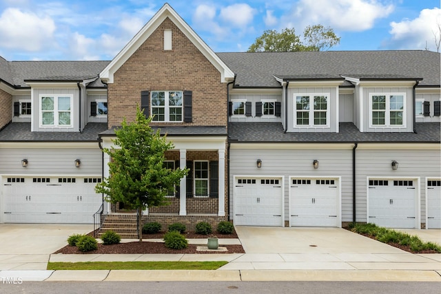 view of property with a garage