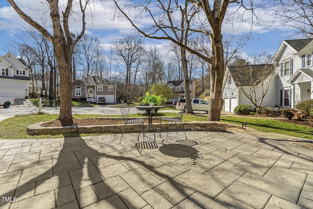 view of patio / terrace featuring a residential view