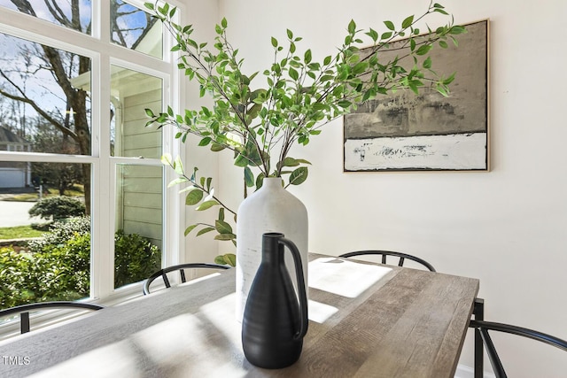 view of dining room