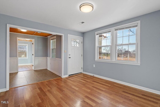 foyer entrance featuring light hardwood / wood-style flooring