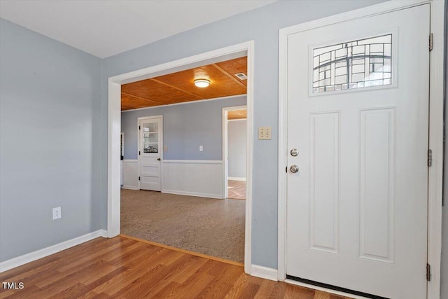 entryway featuring light hardwood / wood-style floors