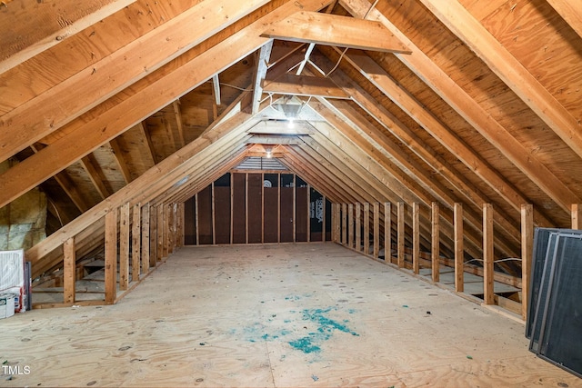 view of attic