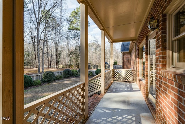 view of patio / terrace with covered porch