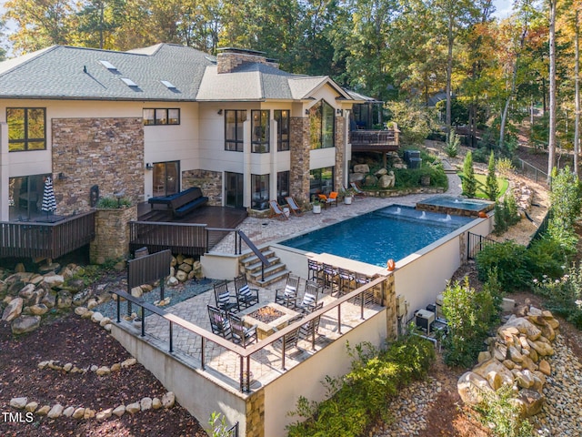 view of pool with a patio