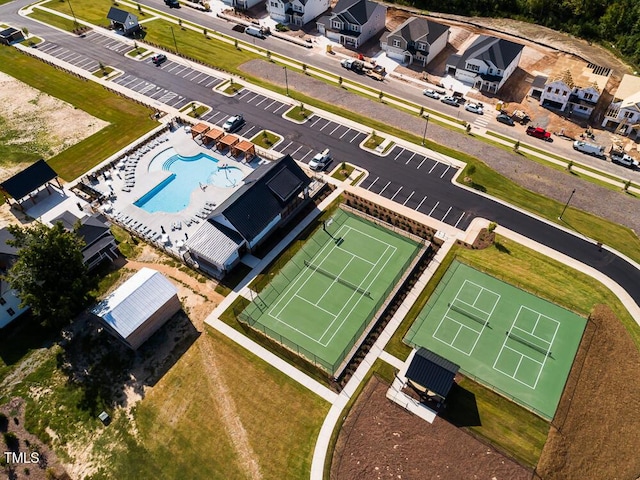 birds eye view of property