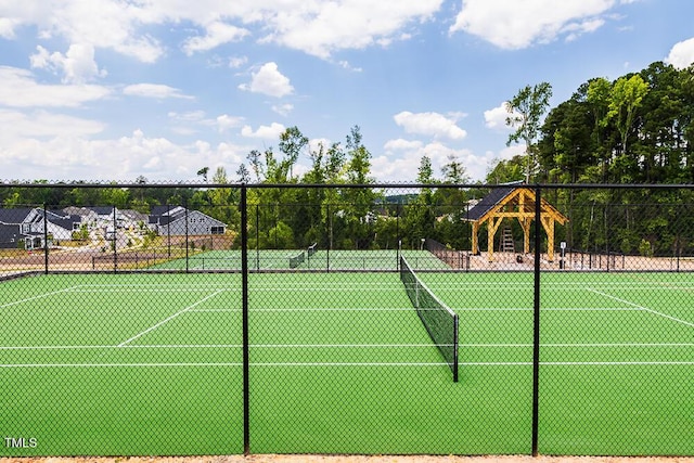 1705 Clydner Dr, Cary, NC 27523 - view of tennis court with fence