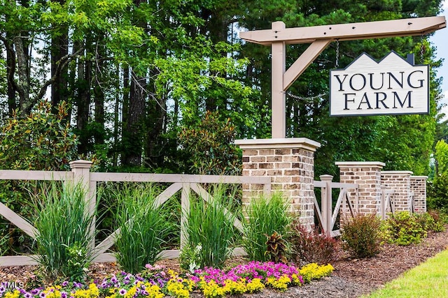 1705 Clydner Dr, Cary, NC 27523 - community sign with fence