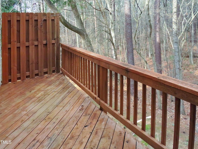 130 Luxon Pl, Cary, NC 27513 - wooden terrace featuring a wooded view