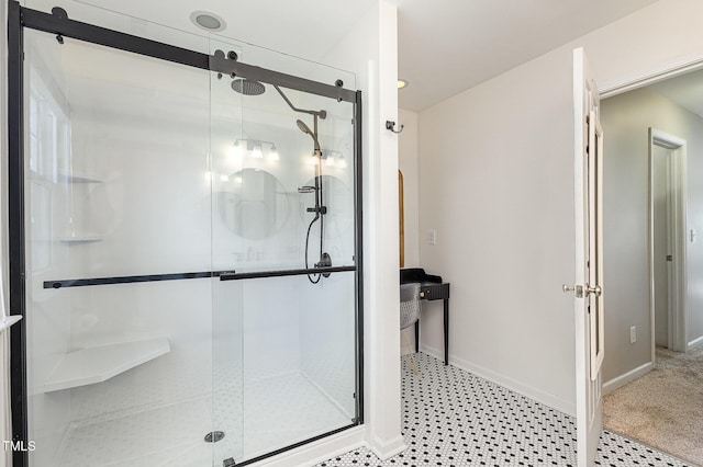 bathroom with walk in shower