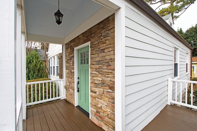 view of wooden deck