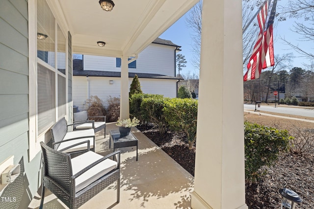 view of patio / terrace featuring a porch