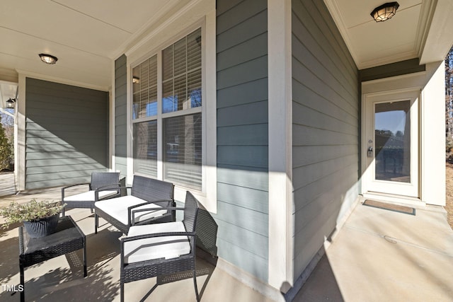 view of patio with a porch