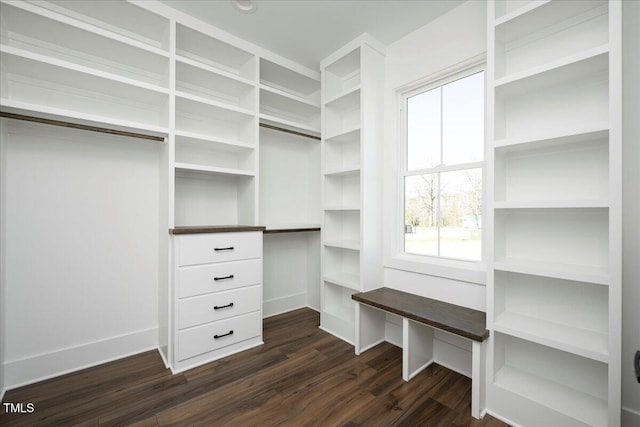 321 Bud Wall Rd, Youngsville, NC 27596 - spacious closet featuring dark wood finished floors