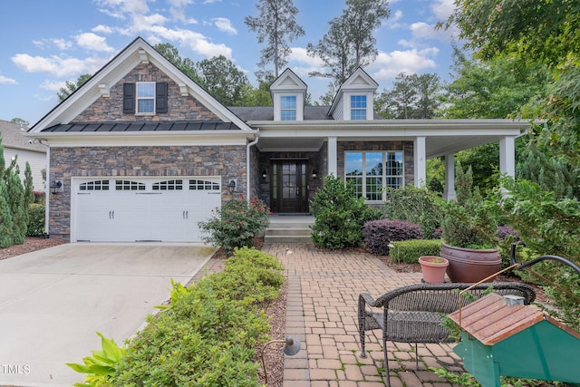 view of front of house featuring a garage