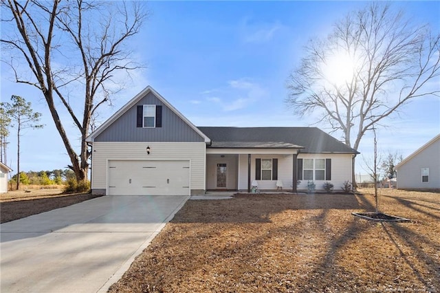 view of front of house featuring a garage